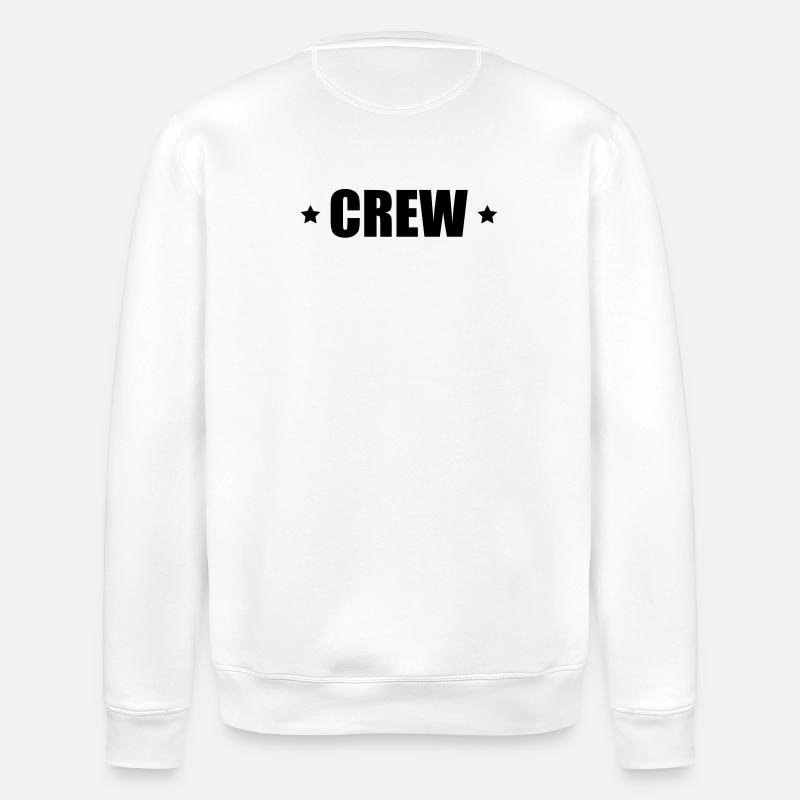 Crew mit Sterne - Stanley/Stella Unisex Bio-Sweatshirt ROLLER - Weiß