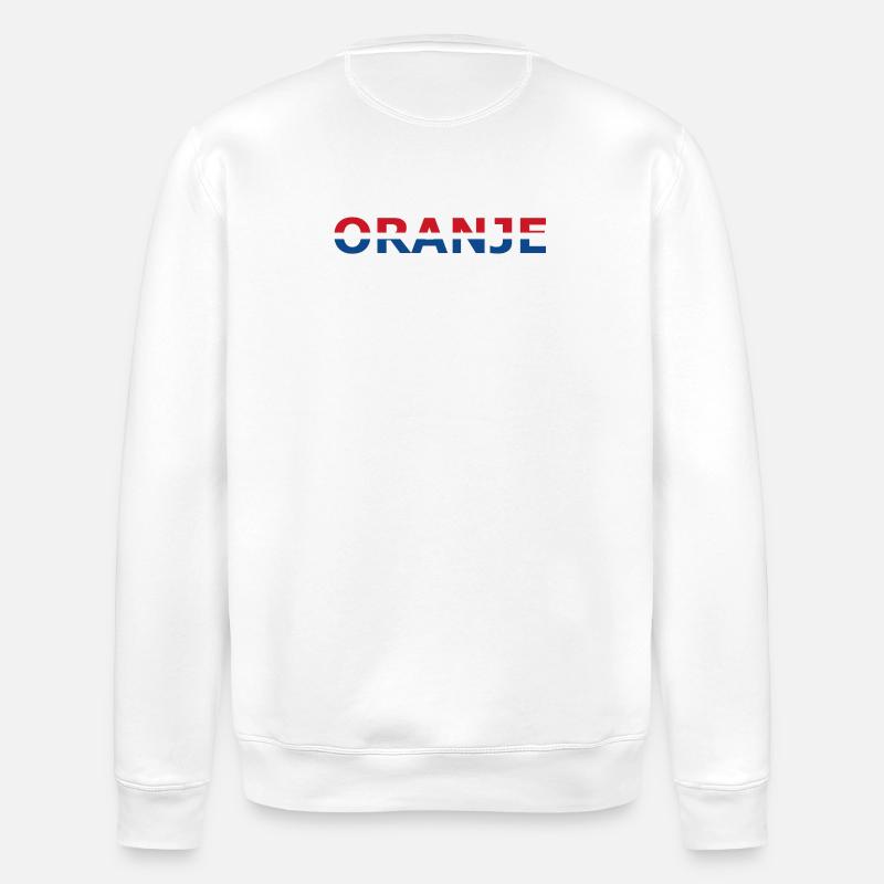 Orange in red, white, blue - Stanley/Stella ROLLER Unisex Organic Sweatshirt - white