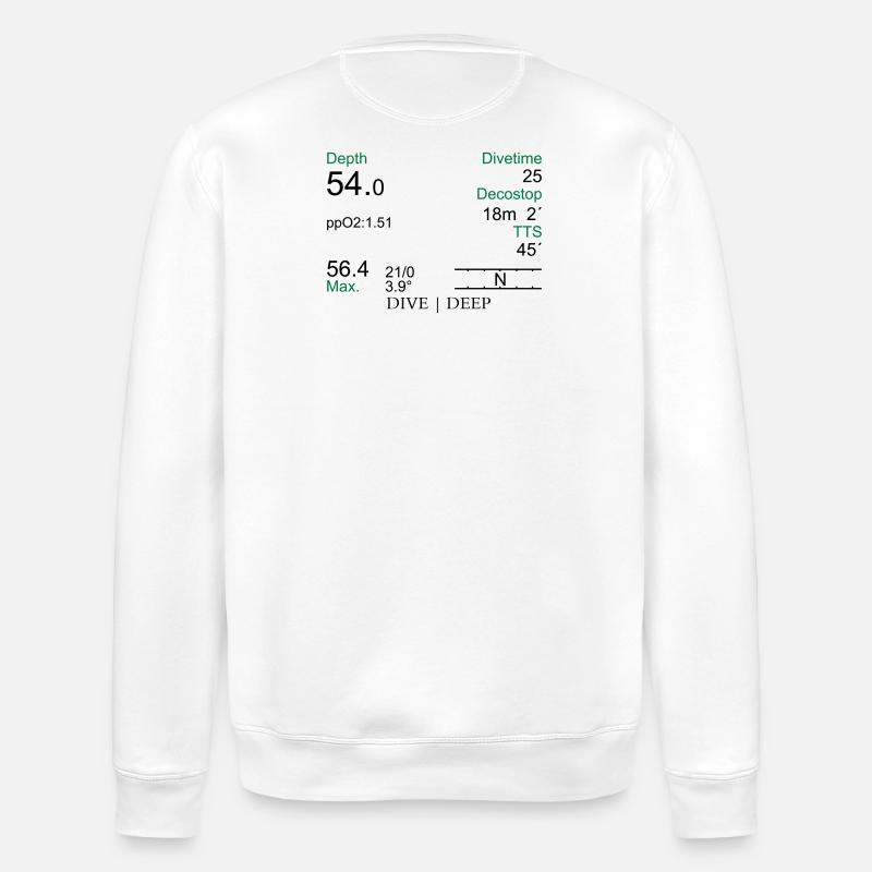Tauchcomputer - Stanley/Stella Unisex Bio-Sweatshirt ROLLER - Weiß