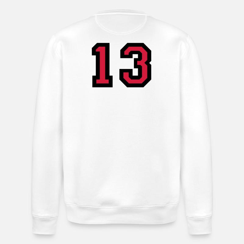 Le numéro 13 - numéro de treize - Sweat bio ROLLER Stanley/Stella Unisexe - blanc