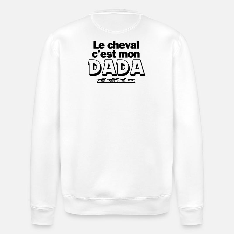 cheval, équitation, centre équestre - Sweat bio ROLLER Stanley/Stella Unisexe - blanc