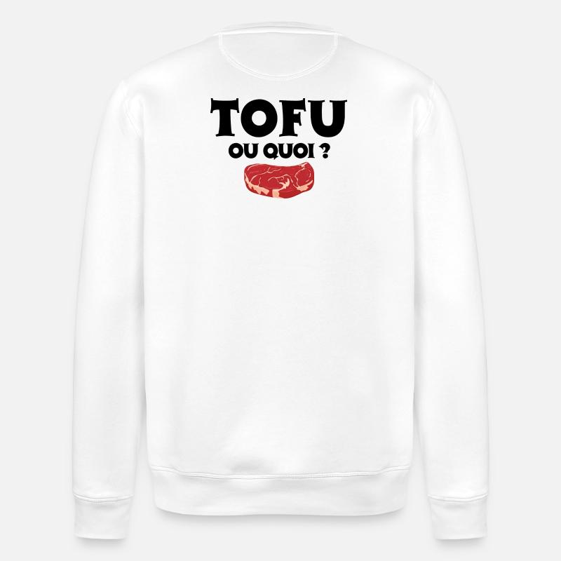 végétarien, végan, tofu - Sweat bio ROLLER Stanley/Stella Unisexe - blanc