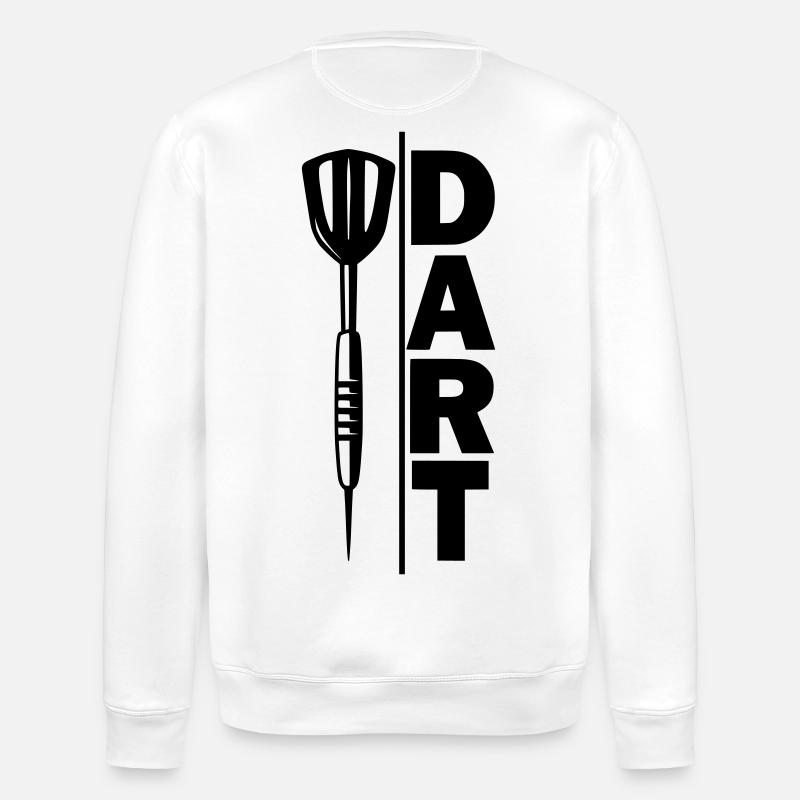 Dart,Darts,DART-STRICH-PFEIL - Stanley/Stella Unisex Bio-Sweatshirt ROLLER - Weiß