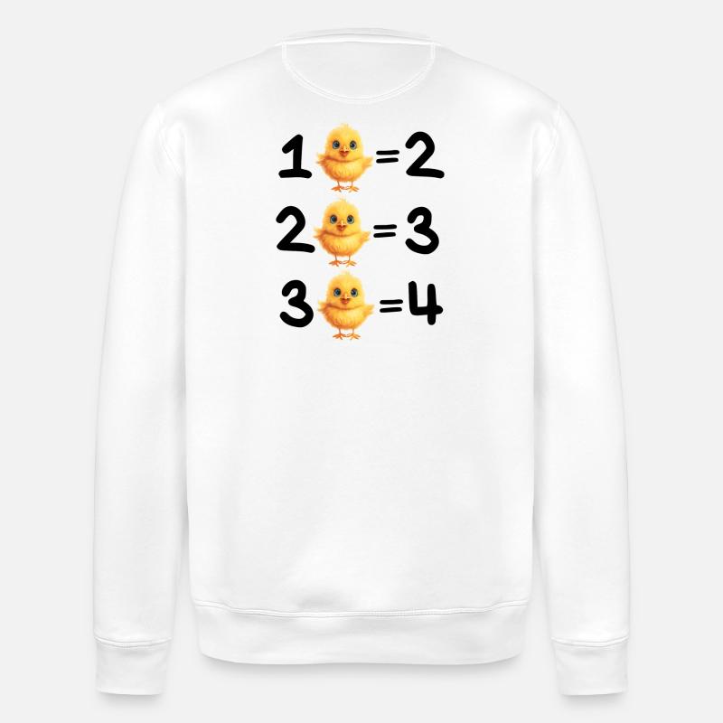 addition, mathématiques, additionner - Sweat bio ROLLER Stanley/Stella Unisexe - blanc