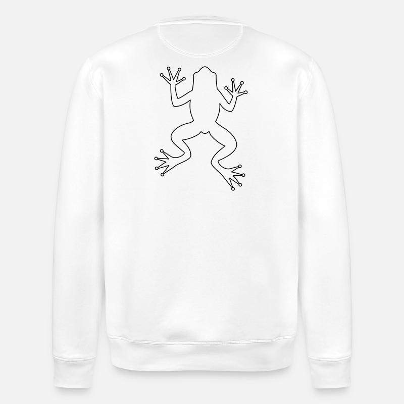 Frog toad tree frog silhouette - Stanley/Stella ROLLER Unisex Organic Sweatshirt - white