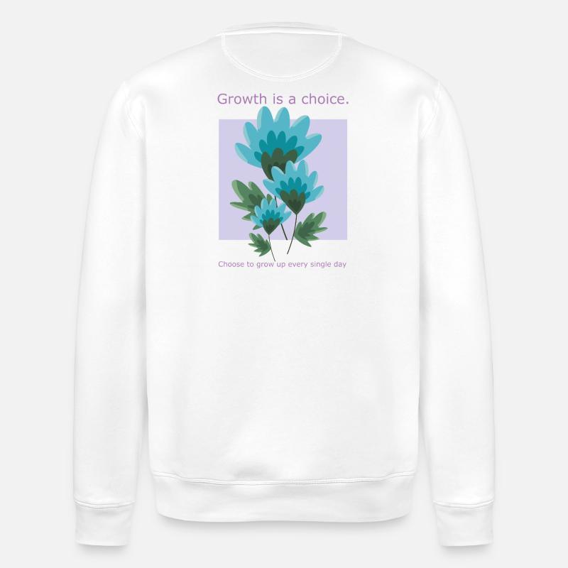 La croissance est un choix - Sweat bio ROLLER Stanley/Stella Unisexe - blanc