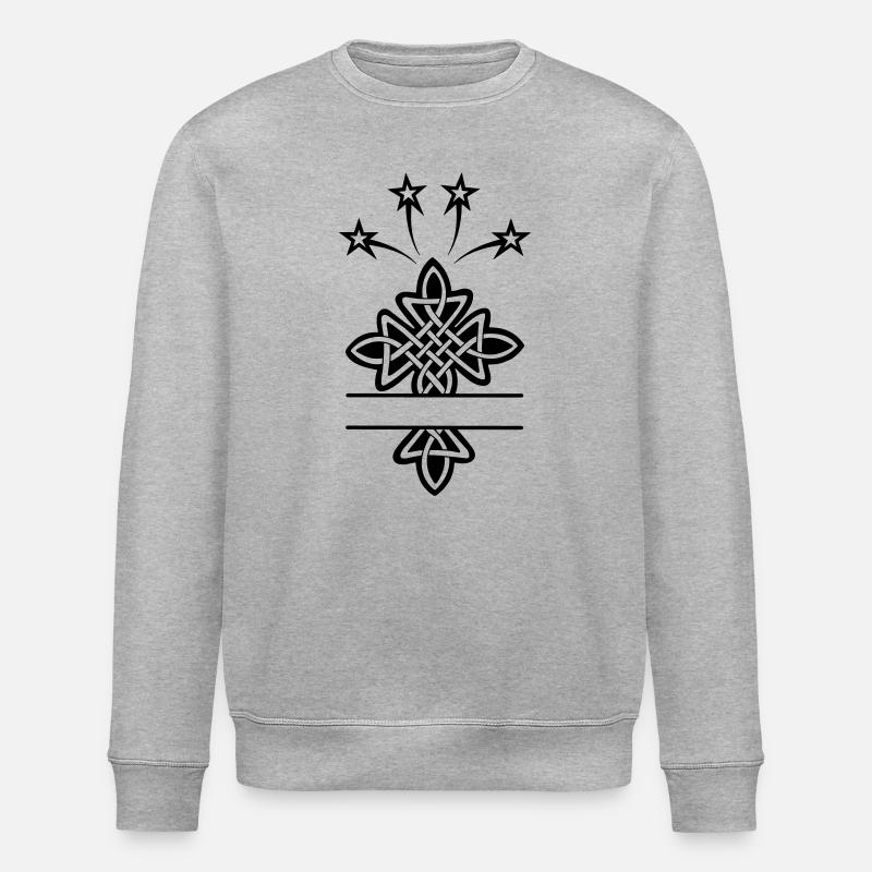 Croix celtique 16 - Sweat bio ROLLER Stanley/Stella Unisexe - gris chiné