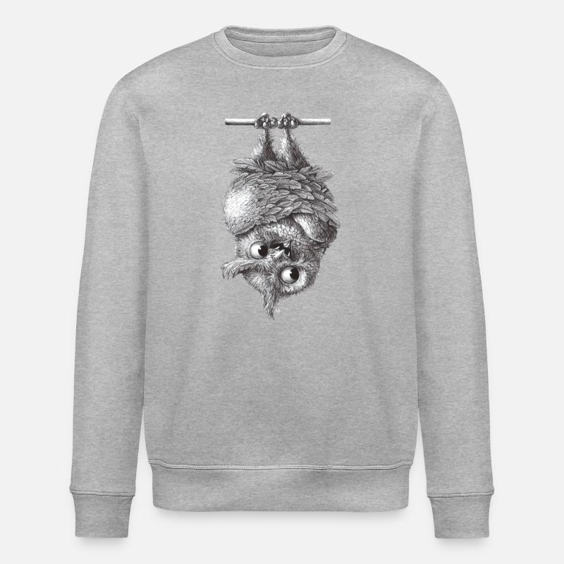 Vampire Owl - Dracula Owl - Sweat bio ROLLER Stanley/Stella Unisexe - gris chiné
