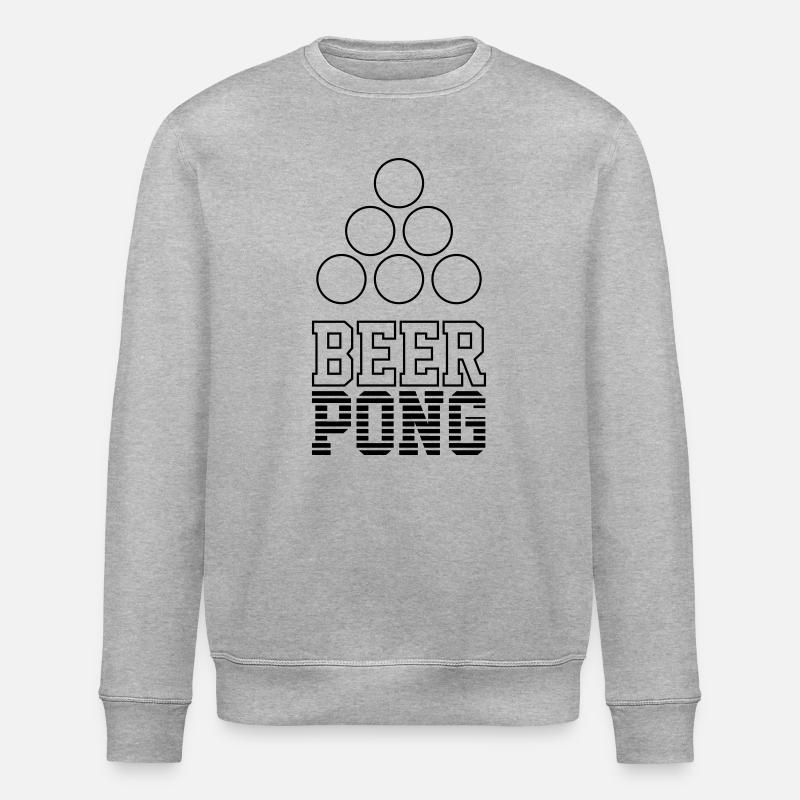 Bier Pong Logo 7 - Stanley/Stella Unisex Bio-Sweatshirt ROLLER - Grau meliert
