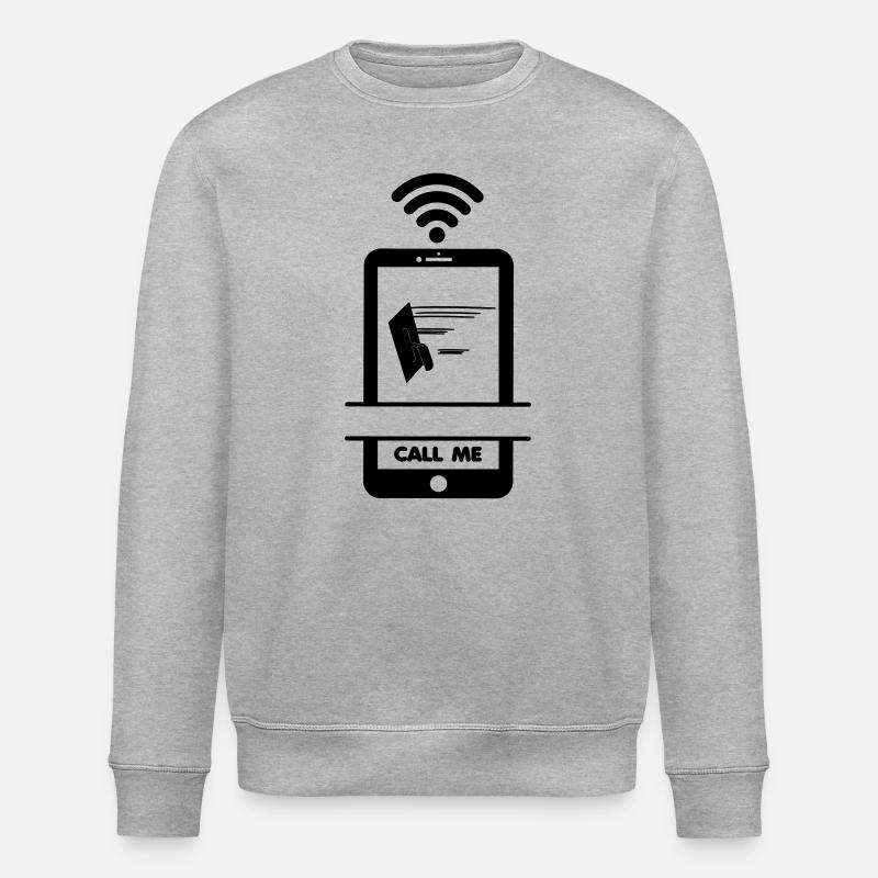 Anruf Telefon Stuckateur - Stanley/Stella Unisex Bio-Sweatshirt ROLLER - Grau meliert