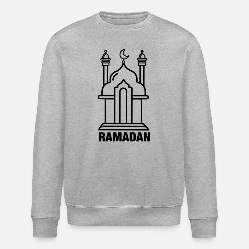 Ramadan-Moschee transparent - Stanley/Stella Unisex Bio-Sweatshirt ROLLER - Grau meliert