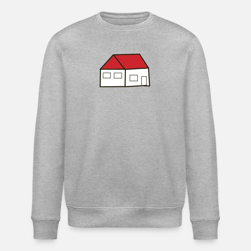 Eigenheim Häuser Immobilie - Stanley/Stella Unisex Bio-Sweatshirt ROLLER - Grau meliert