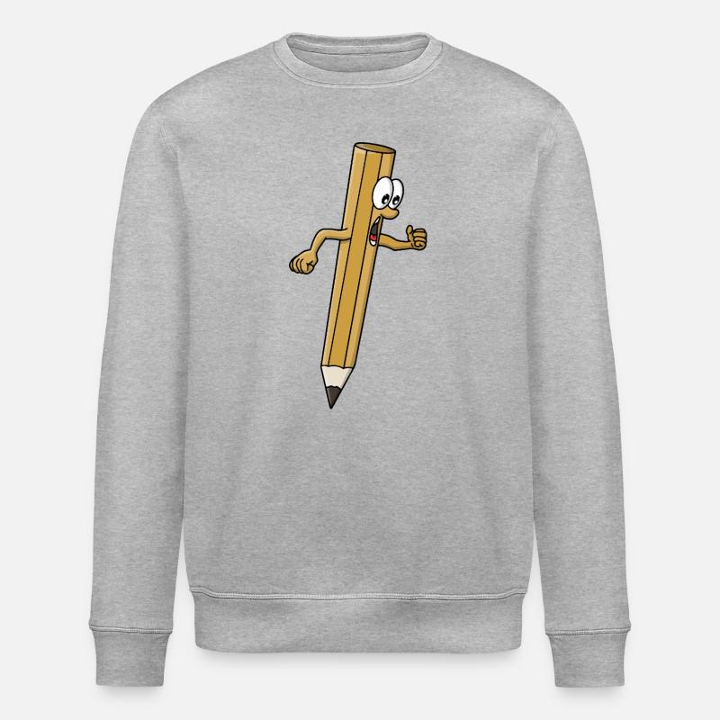 Laufender Bleistift - Stanley/Stella Unisex Bio-Sweatshirt ROLLER - Grau meliert