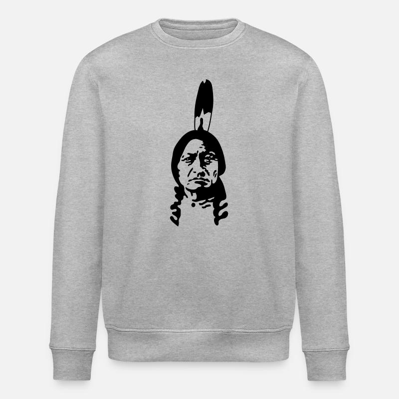 Indianer - Stanley/Stella Unisex Bio-Sweatshirt ROLLER - Grau meliert