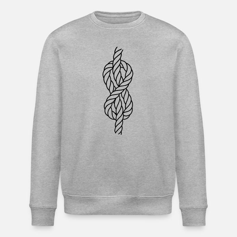 Achterknoten Kletterknoten - Stanley/Stella Unisex Bio-Sweatshirt ROLLER - Grau meliert