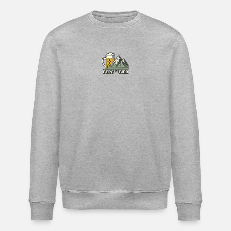 Berg und Bier V1 - Stanley/Stella Unisex Bio-Sweatshirt ROLLER - Grau meliert