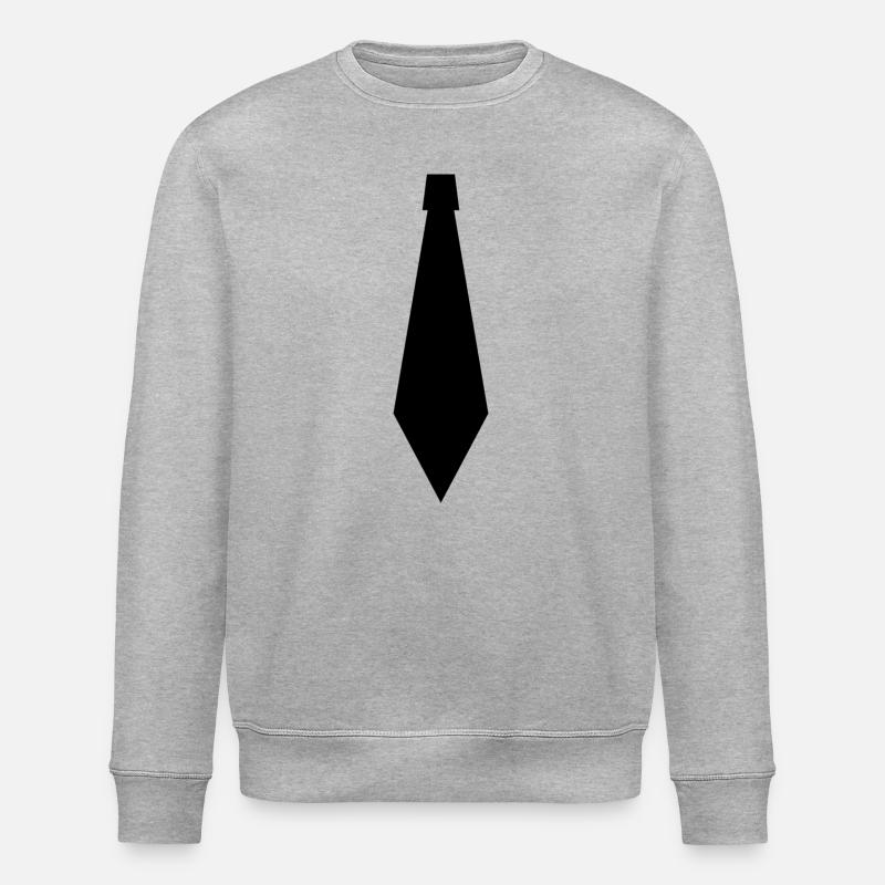Cravate fausse - Sweat bio ROLLER Stanley/Stella Unisexe - gris chiné