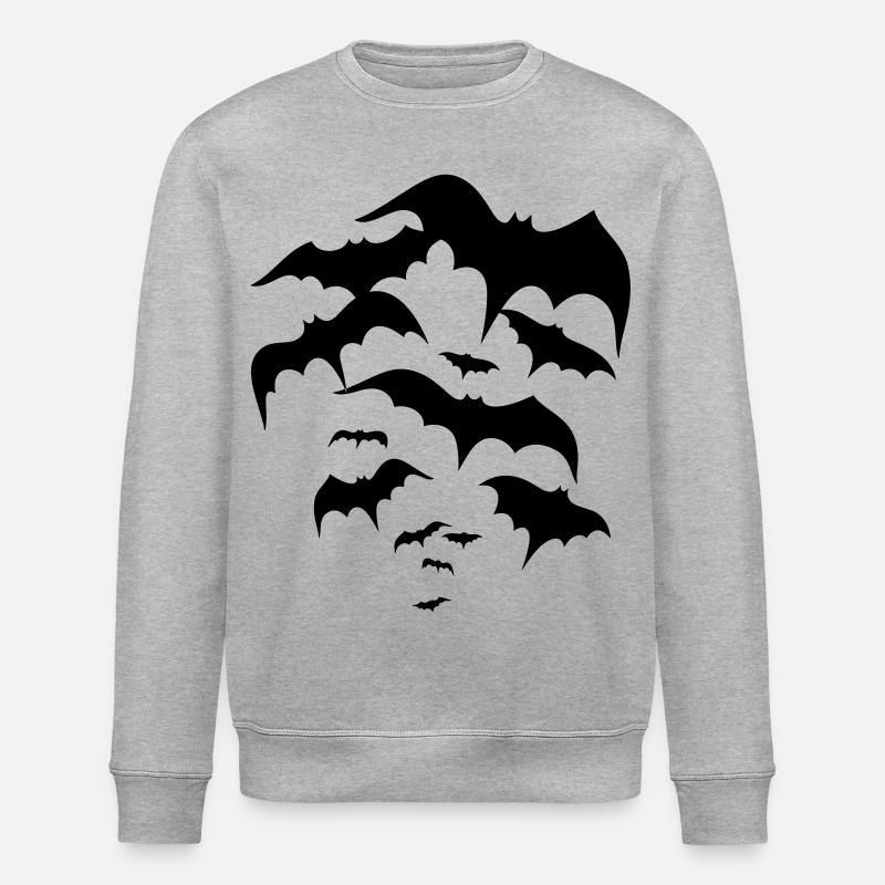 Fledermäuse, bats, Vampire, Dracula - Stanley/Stella Unisex Bio-Sweatshirt ROLLER - Grau meliert