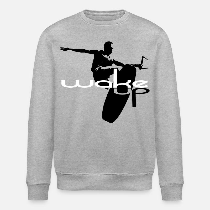 Wakeboard wake up wakeboard - Sweat bio ROLLER Stanley/Stella Unisexe - gris chiné