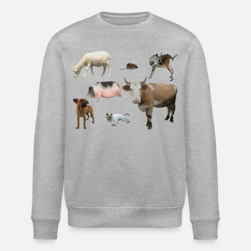 Bauernhof - Stanley/Stella Unisex Bio-Sweatshirt ROLLER - Grau meliert