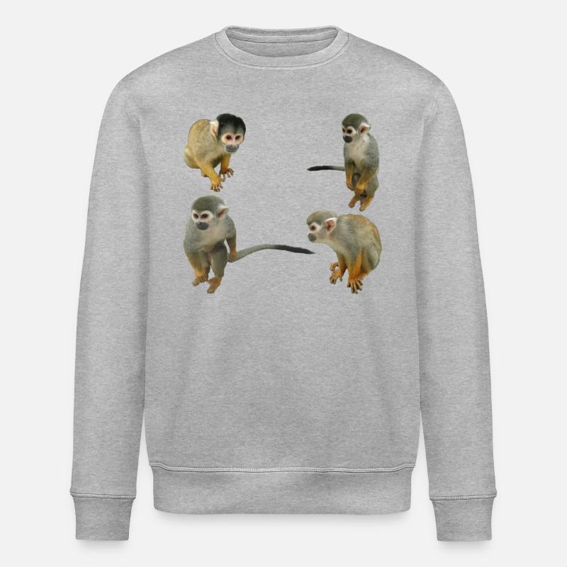 Affen - Stanley/Stella Unisex Bio-Sweatshirt ROLLER - Grau meliert