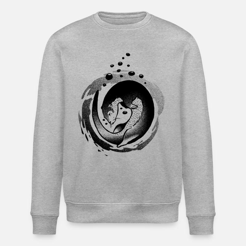 Sort de loutre - Sweat bio ROLLER Stanley/Stella Unisexe - gris chiné