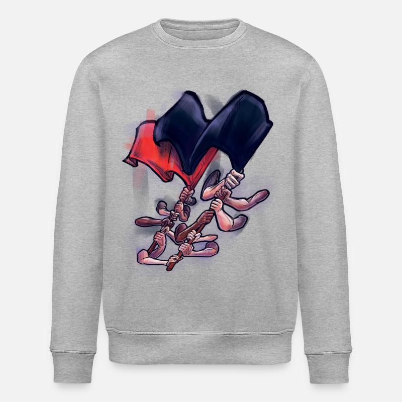 AntiFa - Sweat bio ROLLER Stanley/Stella Unisexe - gris chiné