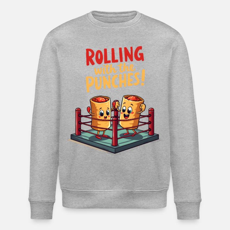 Rolling With The Punches - Stanley/Stella Unisex Bio-Sweatshirt ROLLER - Grau meliert