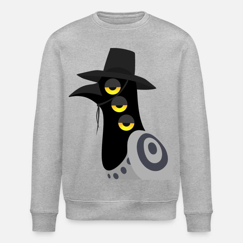 Dämonischer Vogel skeptisch - Stanley/Stella Unisex Bio-Sweatshirt ROLLER - Grau meliert