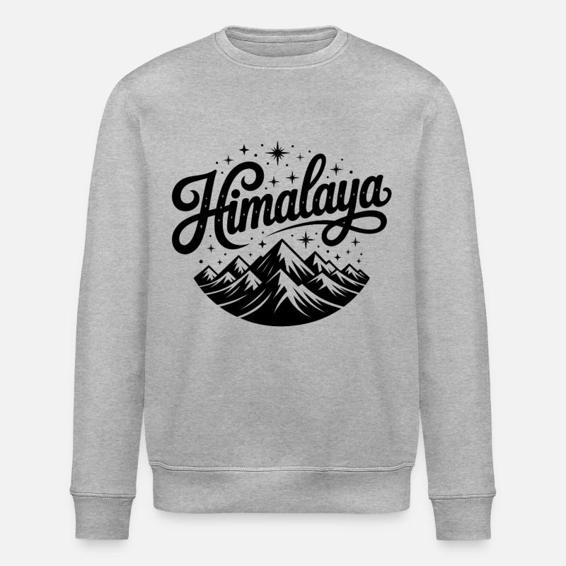 Himalaya - Souvenir-Design - Stanley/Stella Unisex Bio-Sweatshirt ROLLER - Grau meliert