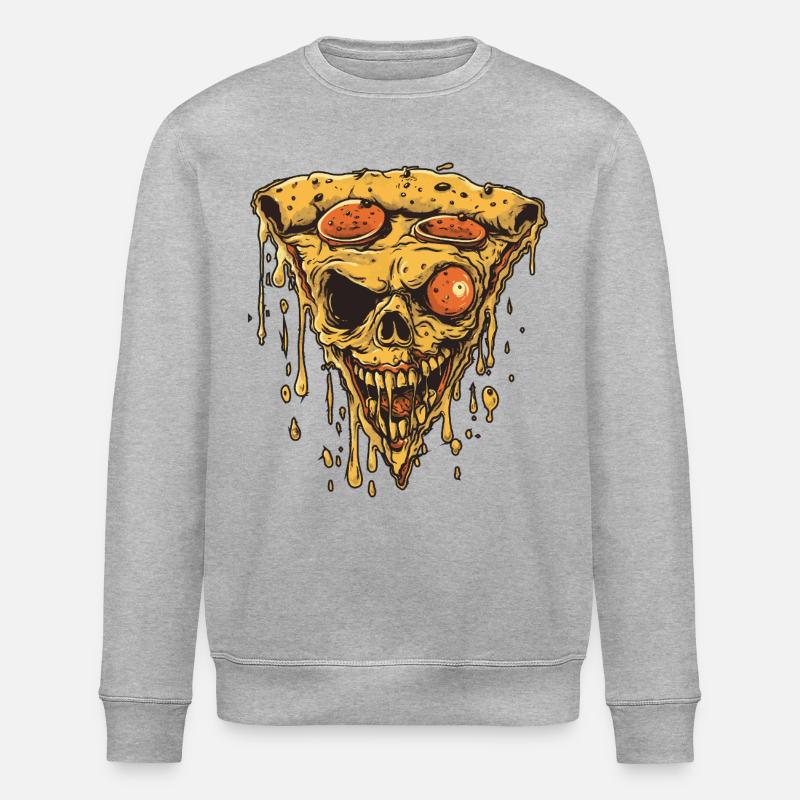 pizza_002 - Stanley/Stella Unisex Bio-Sweatshirt ROLLER - Grau meliert