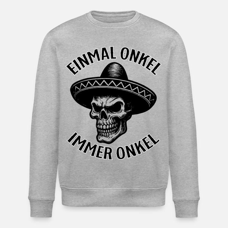 Einmal Onkel, Immer Onkel - Stanley/Stella Unisex Bio-Sweatshirt ROLLER - Grau meliert