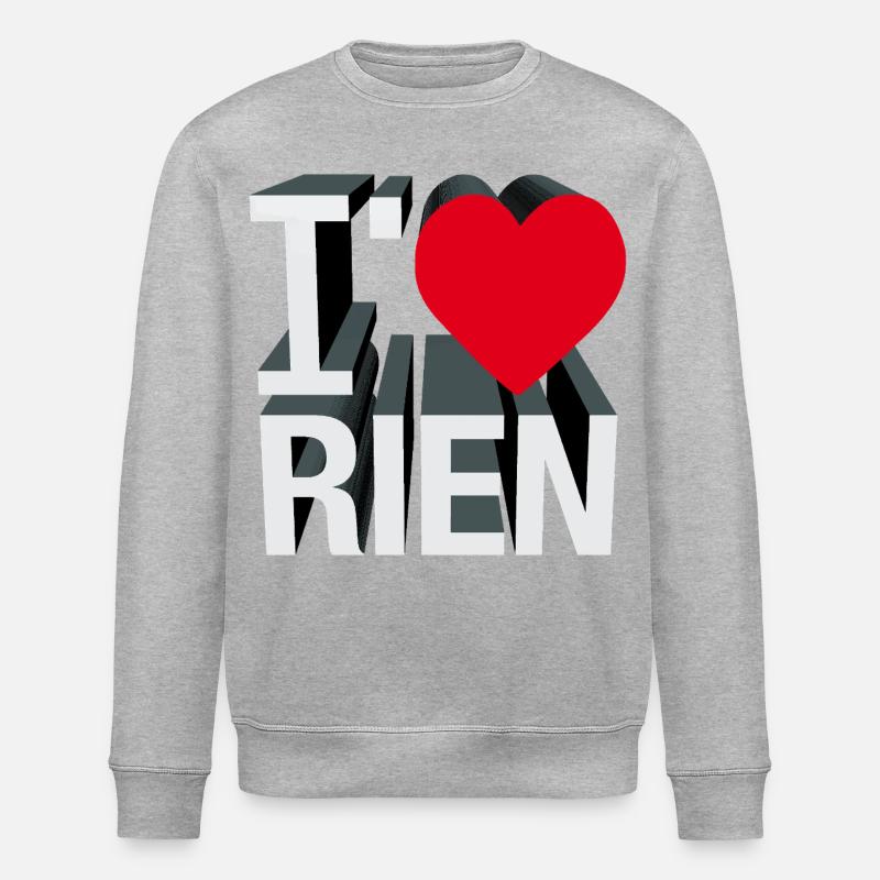 ICH LIEBE RIEN – lass uns reden. - Stanley/Stella Unisex Bio-Sweatshirt ROLLER - Grau meliert