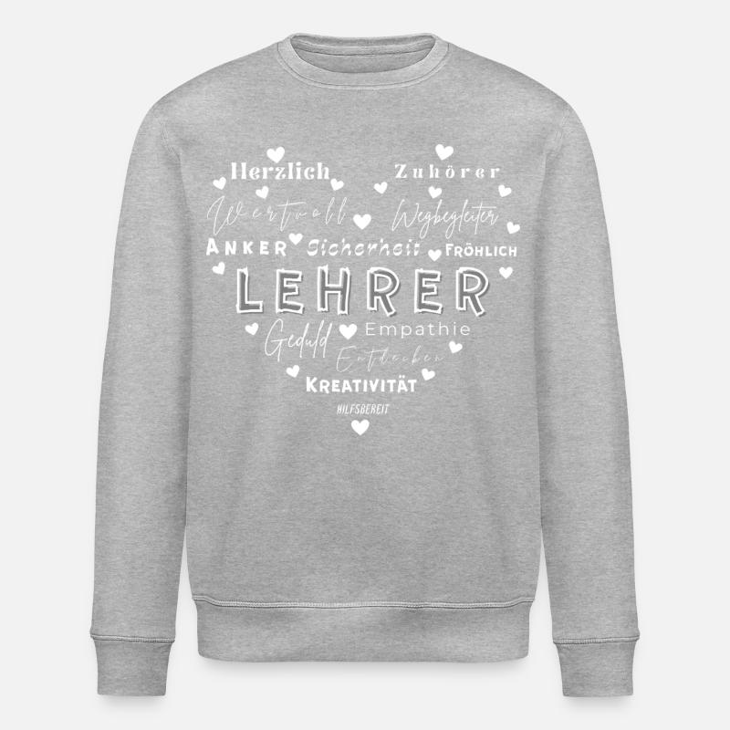 Abschiedsgeschenk Lehrer  - Stanley/Stella Unisex Bio-Sweatshirt ROLLER - Grau meliert