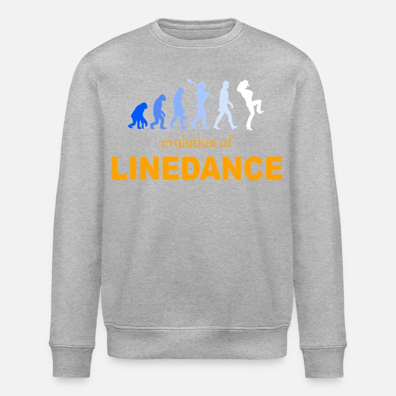 Evolution of Linedance - Stanley/Stella ROLLER Unisex Organic Sweatshirt - heather grey
