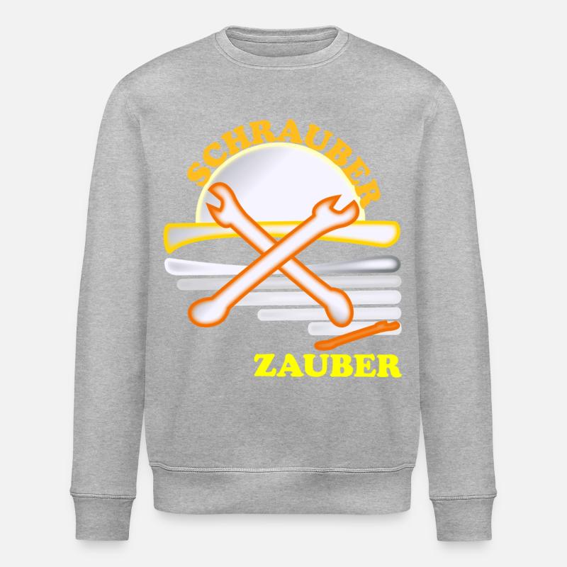Schrauber Zauber Logo - Stanley/Stella Unisex Bio-Sweatshirt ROLLER - Grau meliert