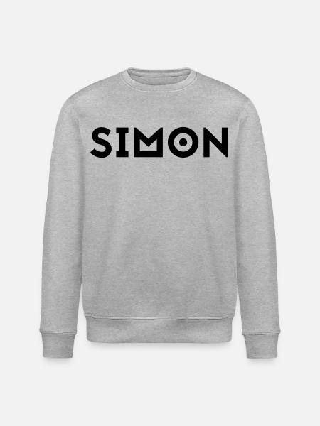 First name Simon - Stanley/Stella ROLLER Unisex Organic Sweatshirt - heather grey