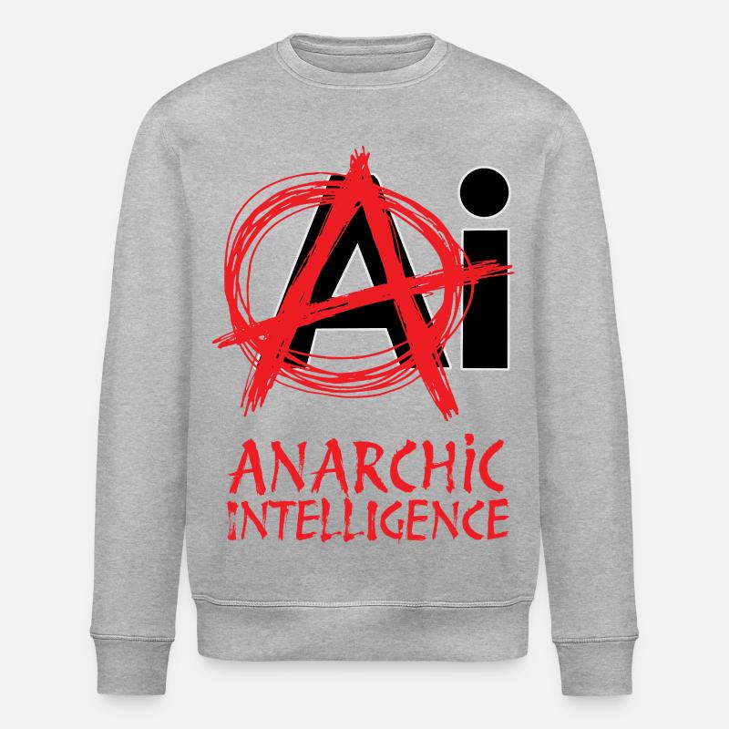 ANARCHIC INTELLIGENCE - let's talk - Sweat bio ROLLER Stanley/Stella Unisexe - gris chiné