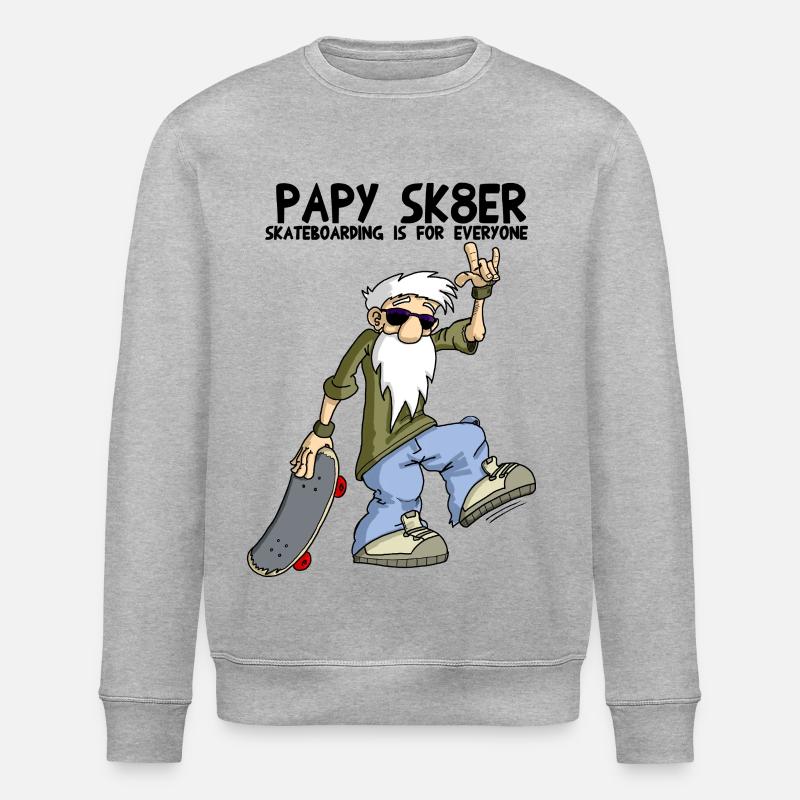 Opa SK8er - Stanley/Stella Unisex Bio-Sweatshirt ROLLER - Grau meliert