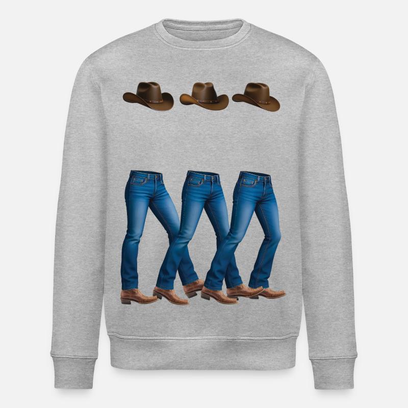 INVISIBLE COWBOY – nette Leute - Stanley/Stella Unisex Bio-Sweatshirt ROLLER - Grau meliert