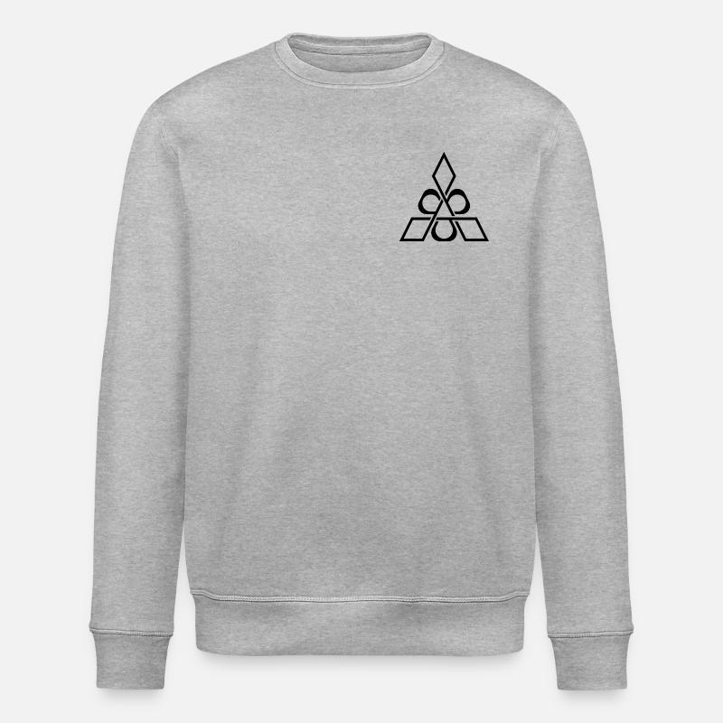 Abstraktes Dreieck und Ringe Design - Stanley/Stella Unisex Bio-Sweatshirt ROLLER - Grau meliert