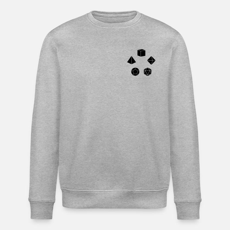 Ensemble de dés Stylo et Feuille - Sweat bio ROLLER Stanley/Stella Unisexe - gris chiné