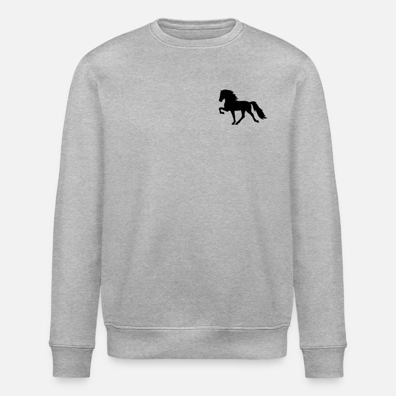 Tölter Islandpferd - Stanley/Stella Unisex Bio-Sweatshirt ROLLER - Grau meliert
