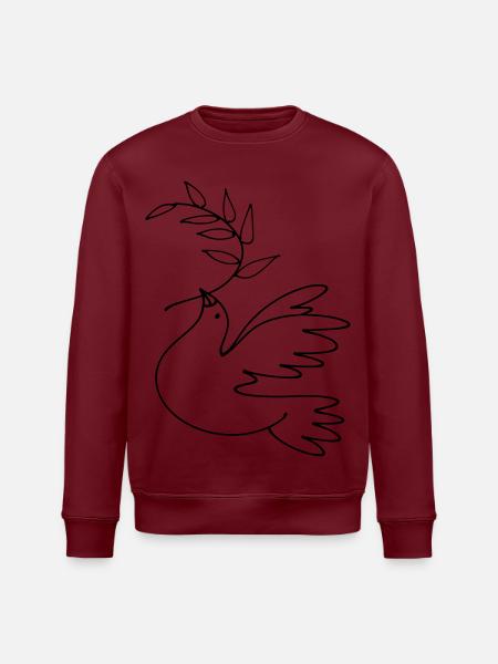 Dove of Peace - Stanley/Stella ROLLER Unisex Organic Sweatshirt - heather grey
