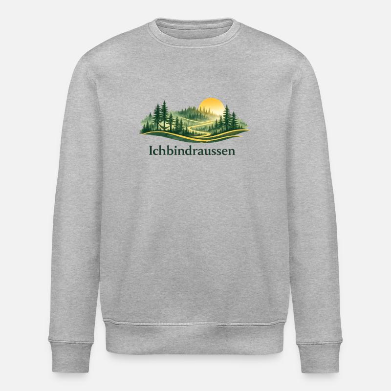 Ich bin draussen - Stanley/Stella Unisex Bio-Sweatshirt ROLLER - Grau meliert