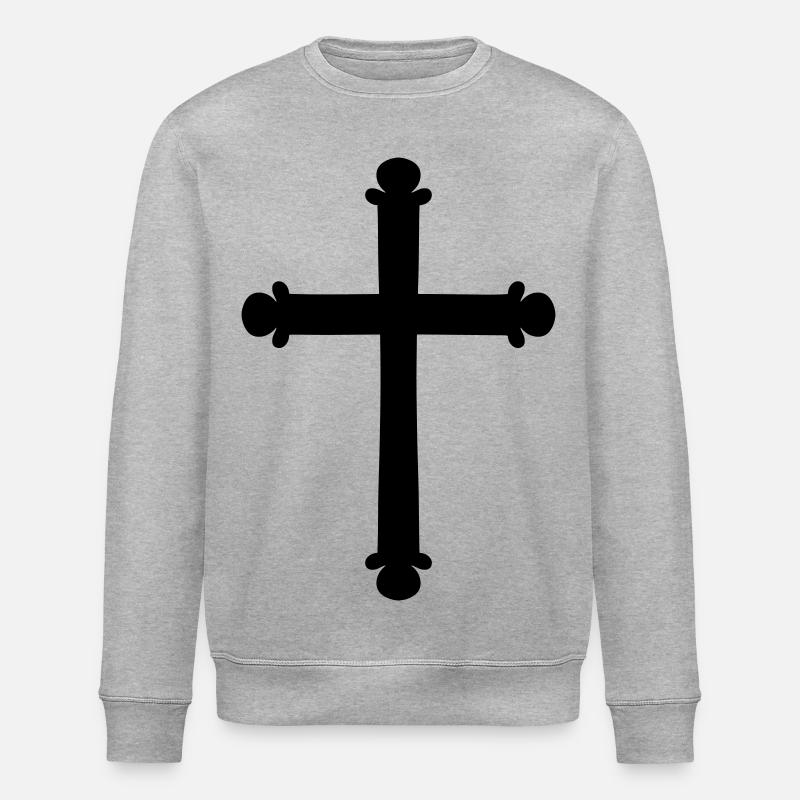 Croix / Croix chrétienne - Sweat bio ROLLER Stanley/Stella Unisexe - gris chiné