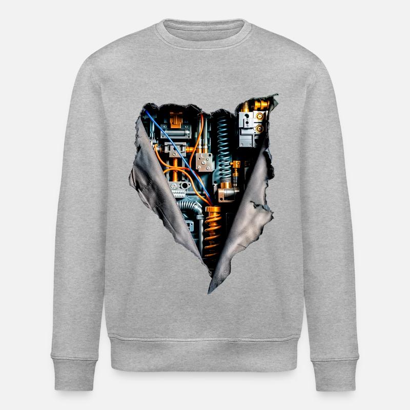 Synthetic Layer 01 Inner Circuitry - Stanley/Stella ROLLER Unisex Organic Sweatshirt - heather grey
