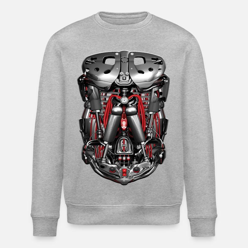 CYBORG ARMOR - geek & scifi - Sweat bio ROLLER Stanley/Stella Unisexe - gris chiné