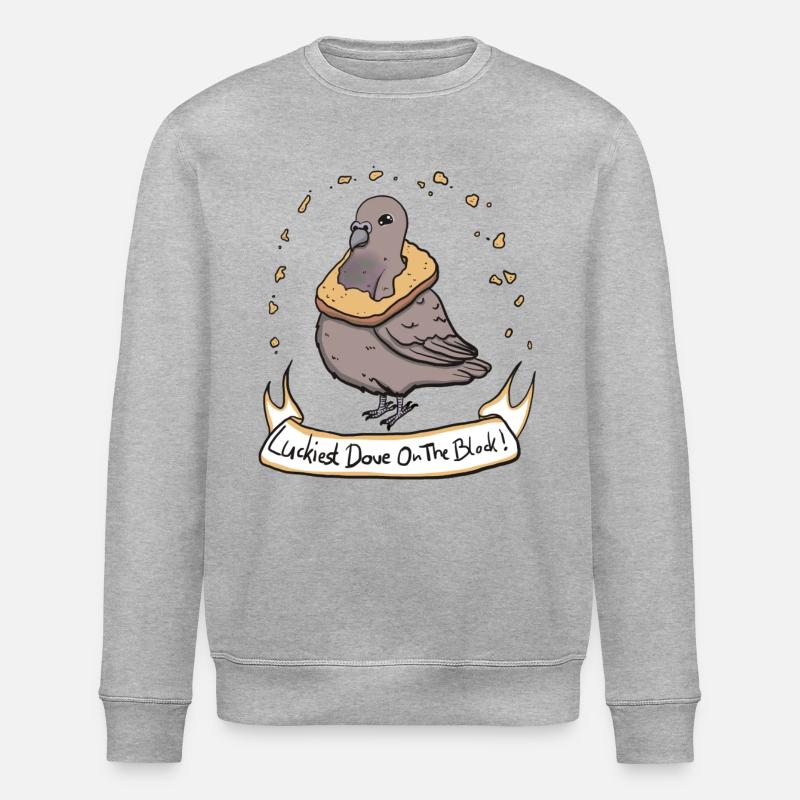 Luckiest Dove! - Stanley/Stella Unisex Bio-Sweatshirt ROLLER - Grau meliert
