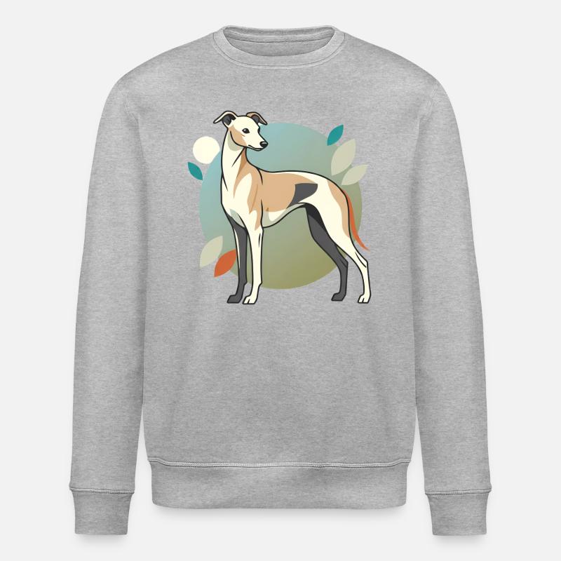 Italienisches Windspiel Hund Windhund - Stanley/Stella Unisex Bio-Sweatshirt ROLLER - Grau meliert